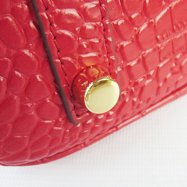 Replica Hermes Birkin 30CM Crocodile Veins Bag Red 6088 On Sale - Click Image to Close